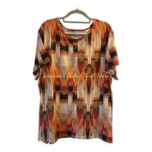 Multicolor Abstract Print Women's Top